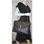 YVES SAINT LAURENT Large Loulou Calfskin Matelasse Chain Shoulder Bag Black