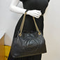 GUCCI Soho Pebbled Leather Chain Shoulder Bag Black 308982