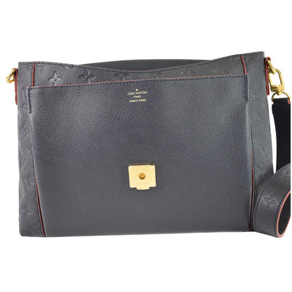 LOUIS VUITTON Blanche MM Empreinte Leather Shoulder Bag Marine