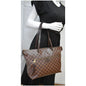 LOUIS VUITTON Iena MM Damier Ebene Shoulder Bag Brown