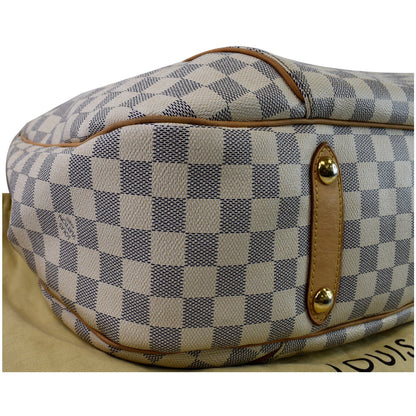 LOUIS VUITTON Galliera GM Damier Azur Shoulder Bag White