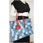 LOUIS VUITTON Onthego GM Autres Toiles Monogram Denim Shoulder Bag Blue/Red