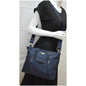 PRADA Nylon Leather Shopping Tote Shoulder Bag Dark Blue