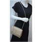 YVES SAINT LAURENT Monogram Sunset Medium Leather Shoulder Bag Beige