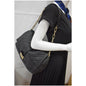 CHRISTIAN DIOR Cannage New Lock Flap Leather Shoulder Bag Black