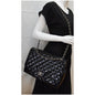 CHANEL Classic Maxi Single Flap Quilted Patent Leather Shoulder Bag Black