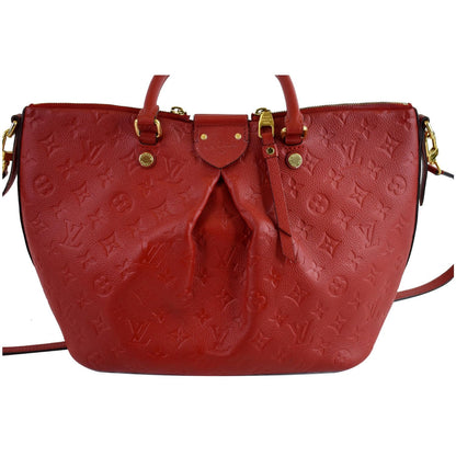 LOUIS VUITTON Mazarine MM Monogram Empreinte Shoulder Bag Red