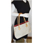 LOUIS VUITTON Calvi Damier Azur Shoulder Bag White