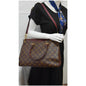 LOUIS VUITTON Pallas Python Monogram Canvas Shoulder Bag Bordeaux