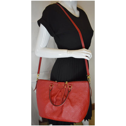 LOUIS VUITTON Mazarine MM Monogram Empreinte Shoulder Bag Red