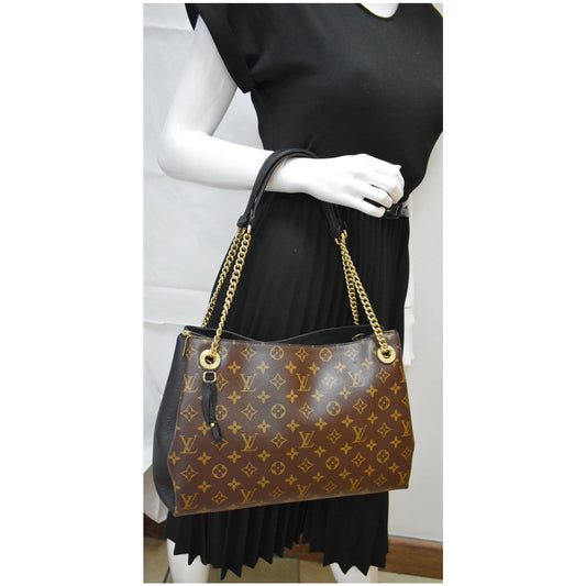 LOUIS VUITTON Surene MM Monogram Canvas Shoulder Bag Black
