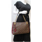 LOUIS VUITTON Surene MM Monogram Canvas Shoulder Bag Bordeaux
