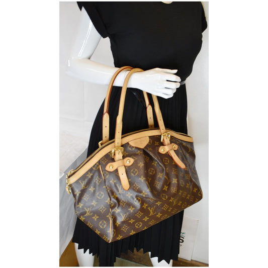 LOUIS VUITTON Tivoli GM Monogram Canvas Shoulder Bag Brown