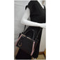 FENDI Petite 2Jours Whipstitch Leather Tote Shoulder Bag Black