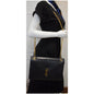 YVES SAINT LAURENT Large Envelope Grain De Poudre Chain Shoulder Bag Black