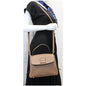 BURBERRY Camberley Small House Check Leather Shoulder Bag Beige