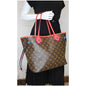 LOUIS VUITTON Neverfull MM Totem Monogram Canvas Tote Shoulder Bag Red