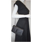 YVES SAINT LAURENT Small Envelope Matelassé Leather Shoulder Bag Black