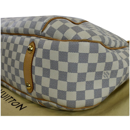 LOUIS VUITTON Galliera GM Damier Azur Shoulder Bag White