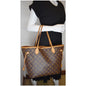 LOUIS VUITTON Neverfull Monogram Canvas Tote Shoulder Bag Brown