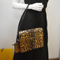 BURBERRY Grace Large Leopard Print Leather Shoulder Bag Multicolor