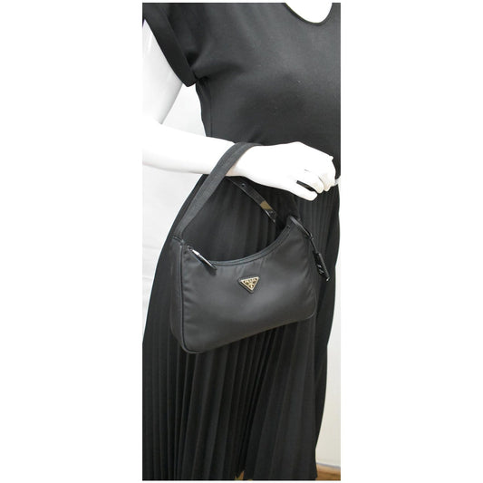 PRADA Re-Edition 2000 Mini Nylon Shoulder Bag Black
