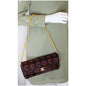 CHANEL Coco Pony Hair Leather Shoulder Bag Burgundy