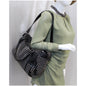 BURBERRY Studded Leather Satchel Shoulder Bag Black