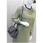 CHANEL Coco Handle Caviar Quilted Leather Shoulder Bag Grey