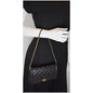 CHANEL Boy Woc Lambskin Leather Wallet On Chain Clutch Bag Black