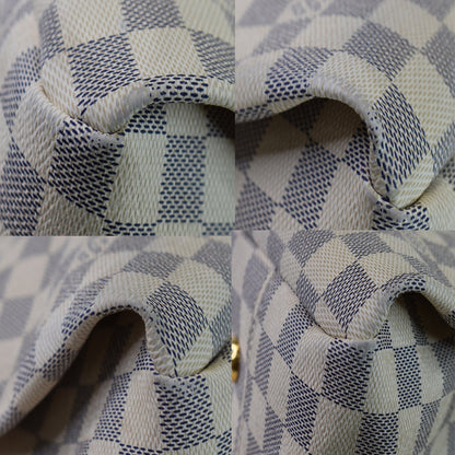 LOUIS VUITTON Artsy MM Damier Azur Shoulder Bag White