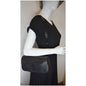 YVES SAINT LAURENT Niki Croc Embossed Leather Shoulder Bag Black