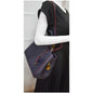 LOUIS VUITTON Montaigne MM Monogram Empreinte Shoulder Bag Blue
