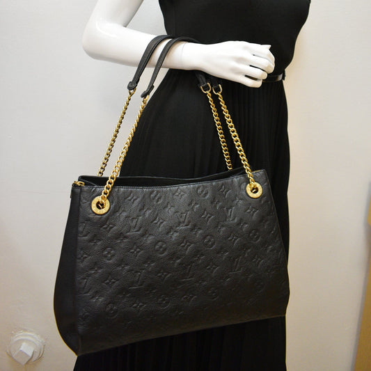 LOUIS VUITTON Surene MM Empreinte Leather Shoulder Bag Black