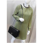 CHANEL Mademoiselle Vintage Flap Sheepskin Leather Shoulder Bag Black