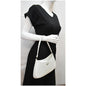 PRADA Cleo Brushed Leather Shoulder Bag White