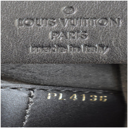 LOUIS VUITTON Airy V Louise GM Calfskin Pochette Chain Shoulder Bag Black