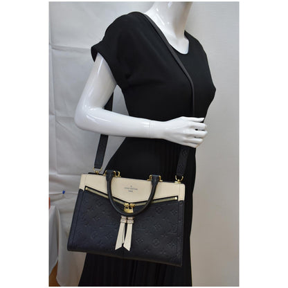 LOUIS VUITTON Sully PM Monogram Empreinte Leather Shoulder Bag Black