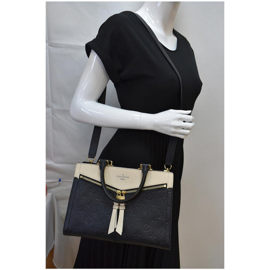 LOUIS VUITTON Sully PM Monogram Empreinte Leather Shoulder Bag Black
