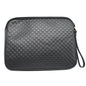 GUCCI Microguccissima Leather Clutch Bag Black 607726