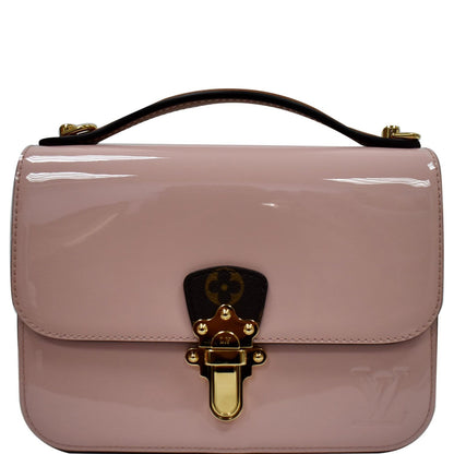 LOUIS VUITTON Cherrywood BB Patent Leather Shoulder Bag Rose Ballerine