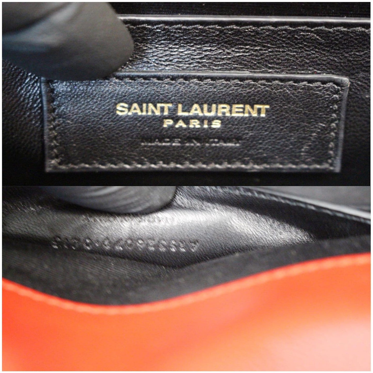 YVES SAINT LAURENT Cassandre Grain De Poudre Clutch Red