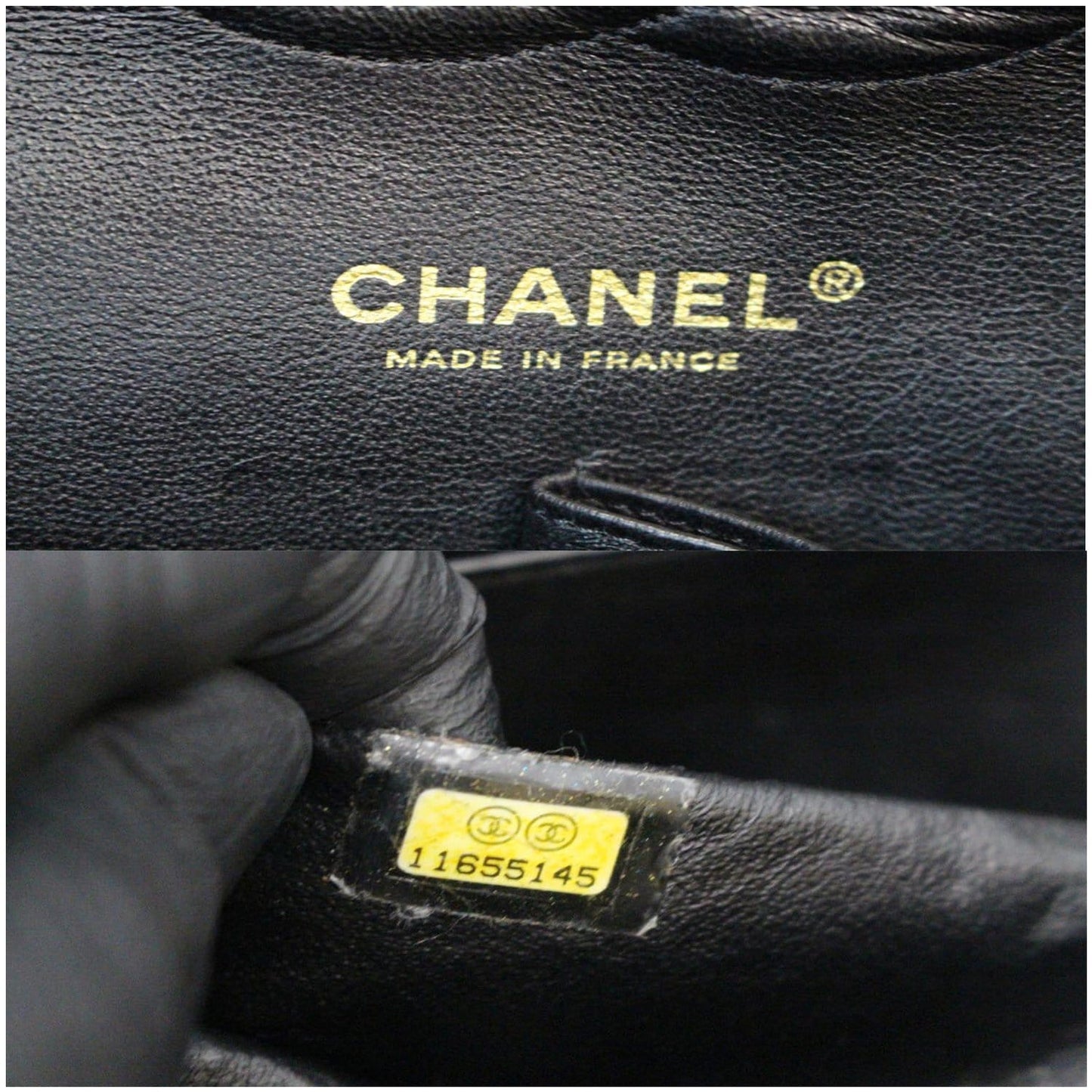 CHANEL Classic Medium Flap Caviar Leather Shoulder Bag Black