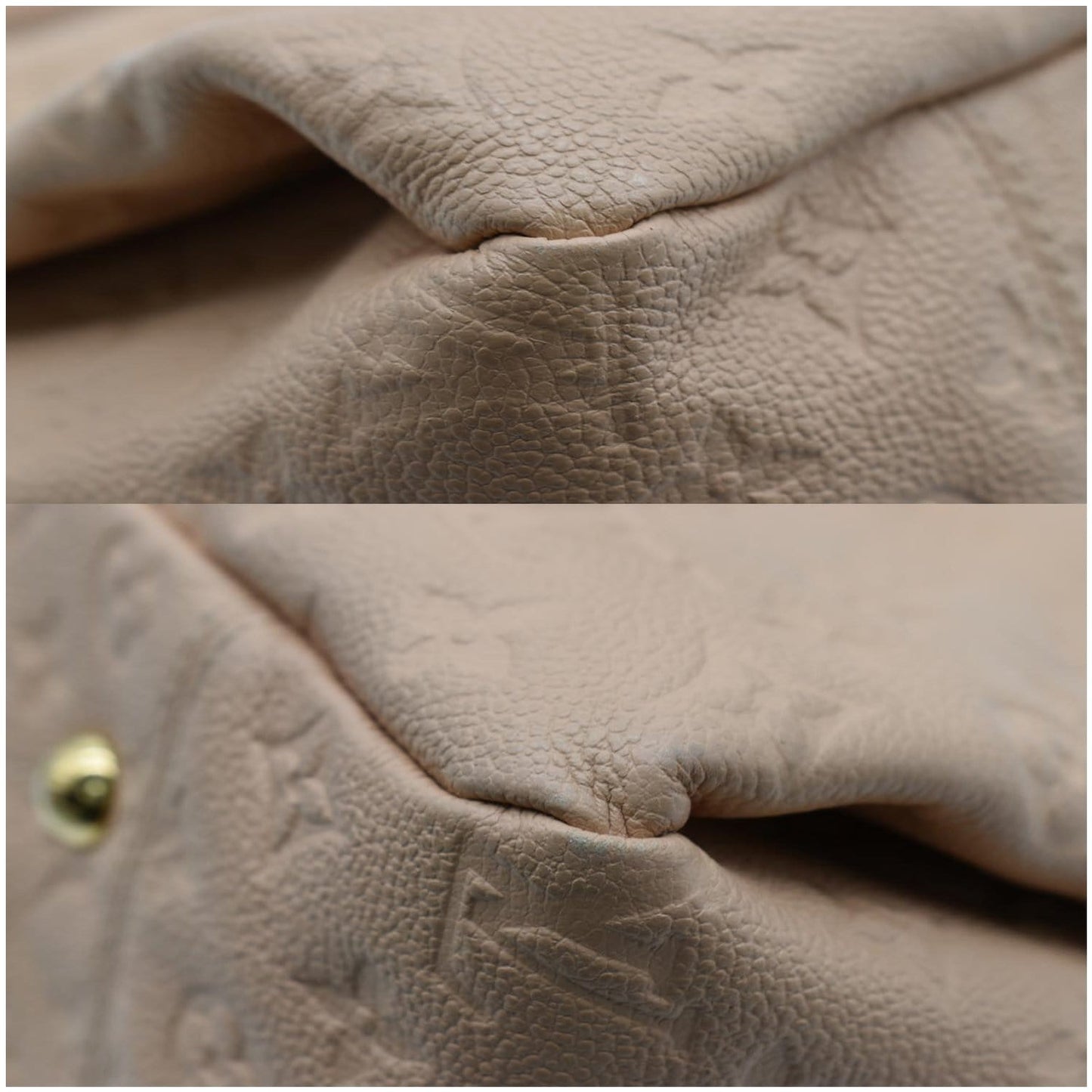 LOUIS VUITTON Artsy MM Empreinte Leather Shoulder Bag Dune