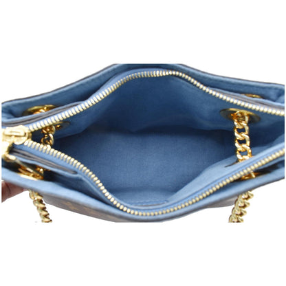 LOUIS VUITTON Surene BB Monogram Canvas Shoulder Bag Blue Jean