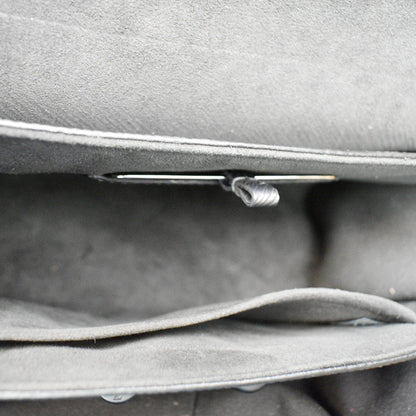 LOUIS VUITTON Twist MM Epi Patent Leather Shoulder Bag Silver