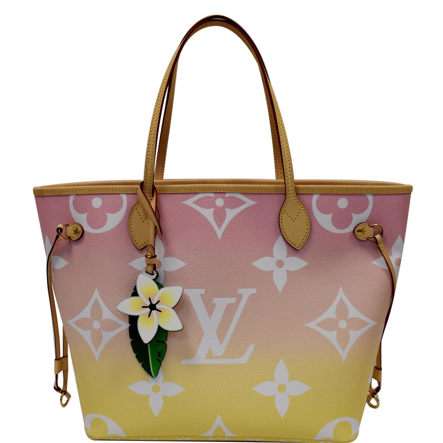 LOUIS VUITTON Neverfull MM Pool Monogram Giant Tote Shoulder Bag Light Pink