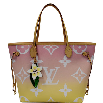 LOUIS VUITTON Neverfull MM Pool Monogram Giant Tote Shoulder Bag Light Pink