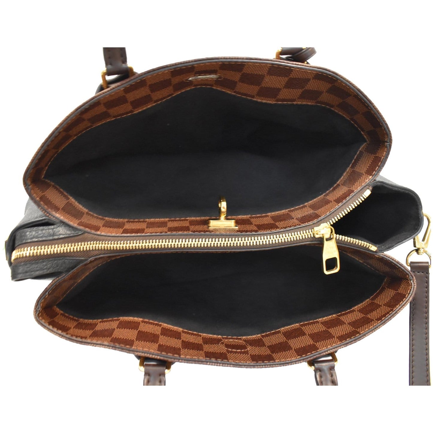 LOUIS VUITTON Normandy Damier Ebene Shoulder Bag Brown