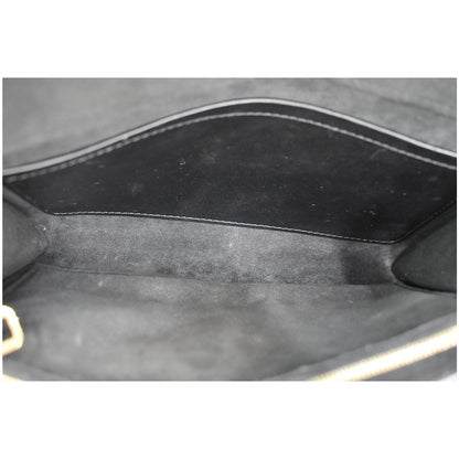 LOUIS VUITTON Chain Louise GM Calfskin Leather Shoulder Bag Black